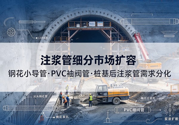 盱眙注浆管细分市场扩容，隧道钢花小导管、PVC 袖阀管、桩基后注浆管需求分化